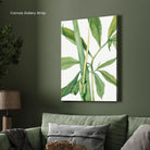 Emerald Veins – Botanical Leaf Wall Art Print 2 : 3 Vertical Premium Wall Art Canvas by MeriDeewar
