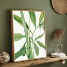 Emerald Veins – Botanical Leaf Wall Art Print 2 : 3 Vertical Premium Wall Art Canvas by MeriDeewar