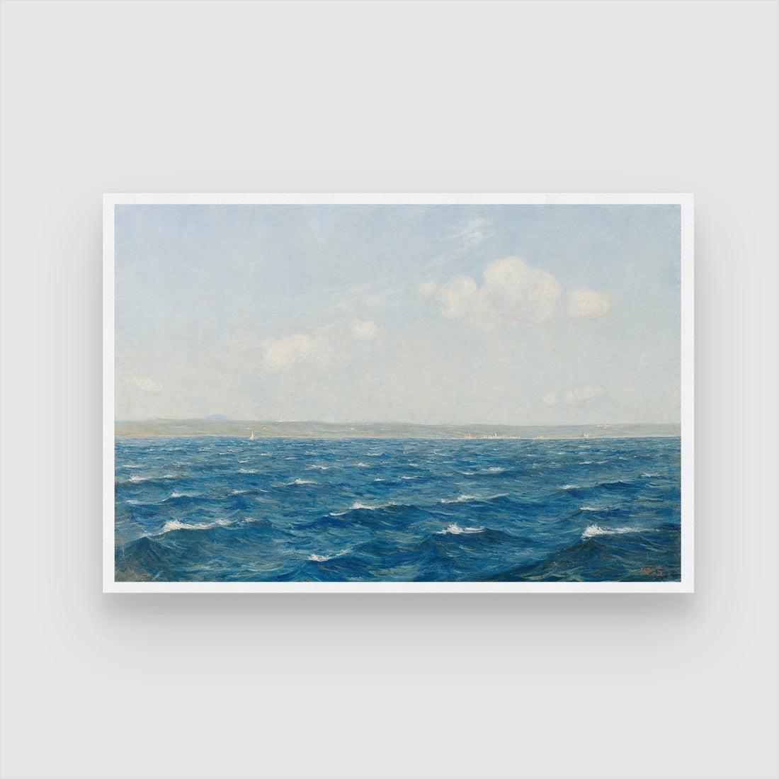 Endless Blue Horizon – Minimalist Ocean Seascape Art 2 : 3 Horizontal Premium Wall Art Canvas by MeriDeewar