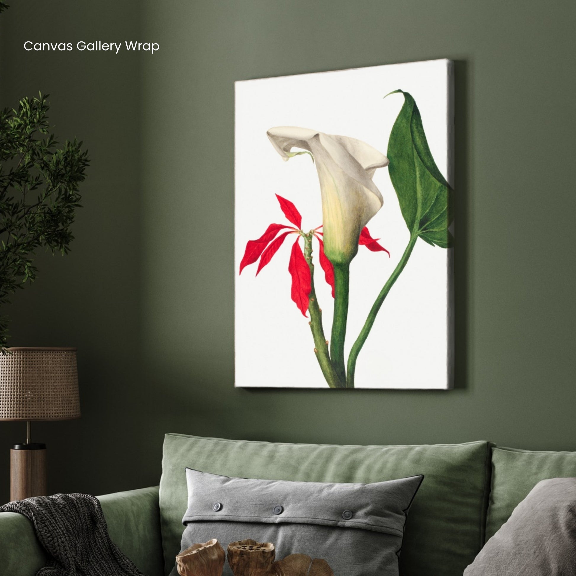 Ethereal Harmony – Botanical Wall Art Print 2 : 3 Vertical Premium Wall Art Canvas by MeriDeewar