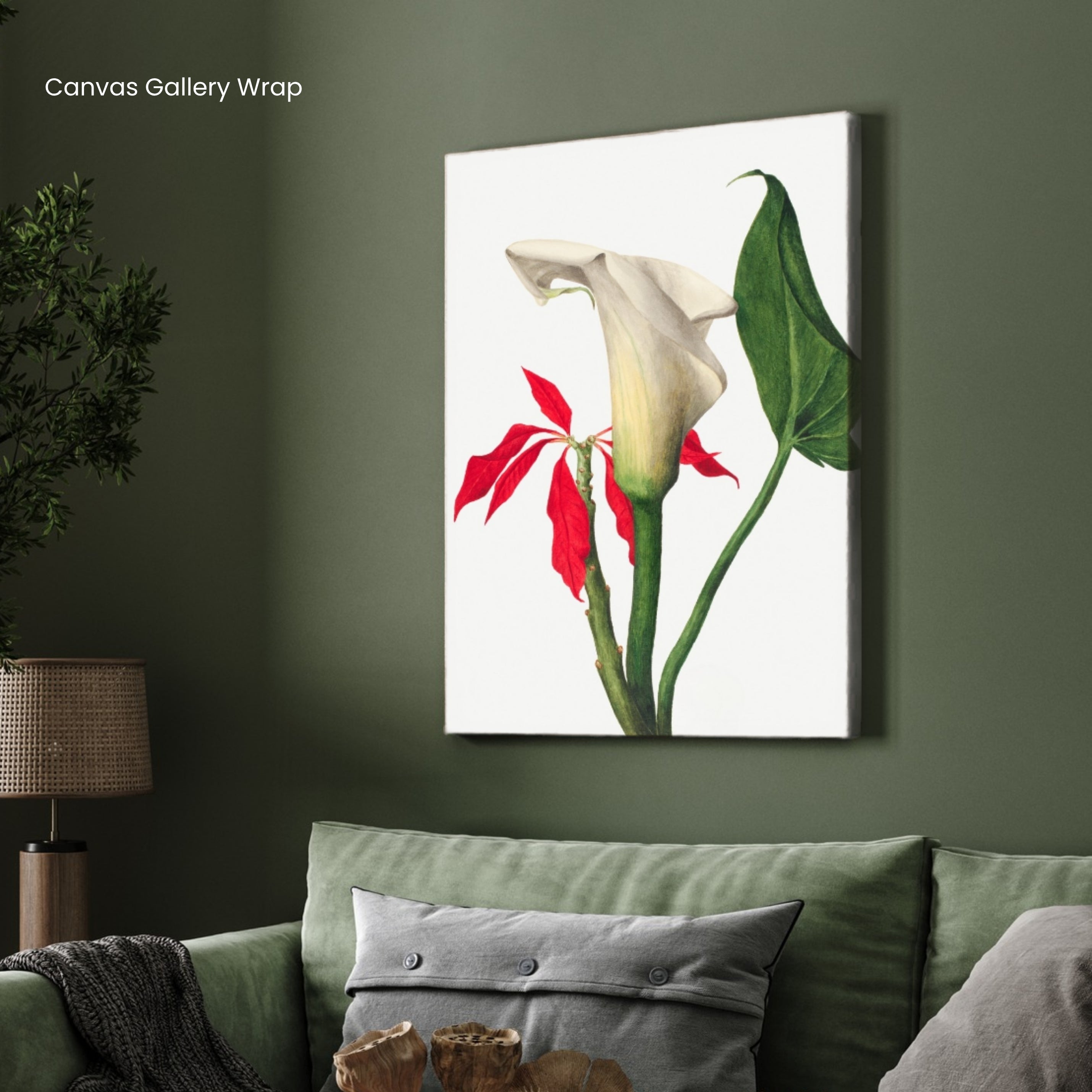 Ethereal Harmony – Botanical Wall Art Print 2 : 3 Vertical Premium Wall Art Canvas by MeriDeewar