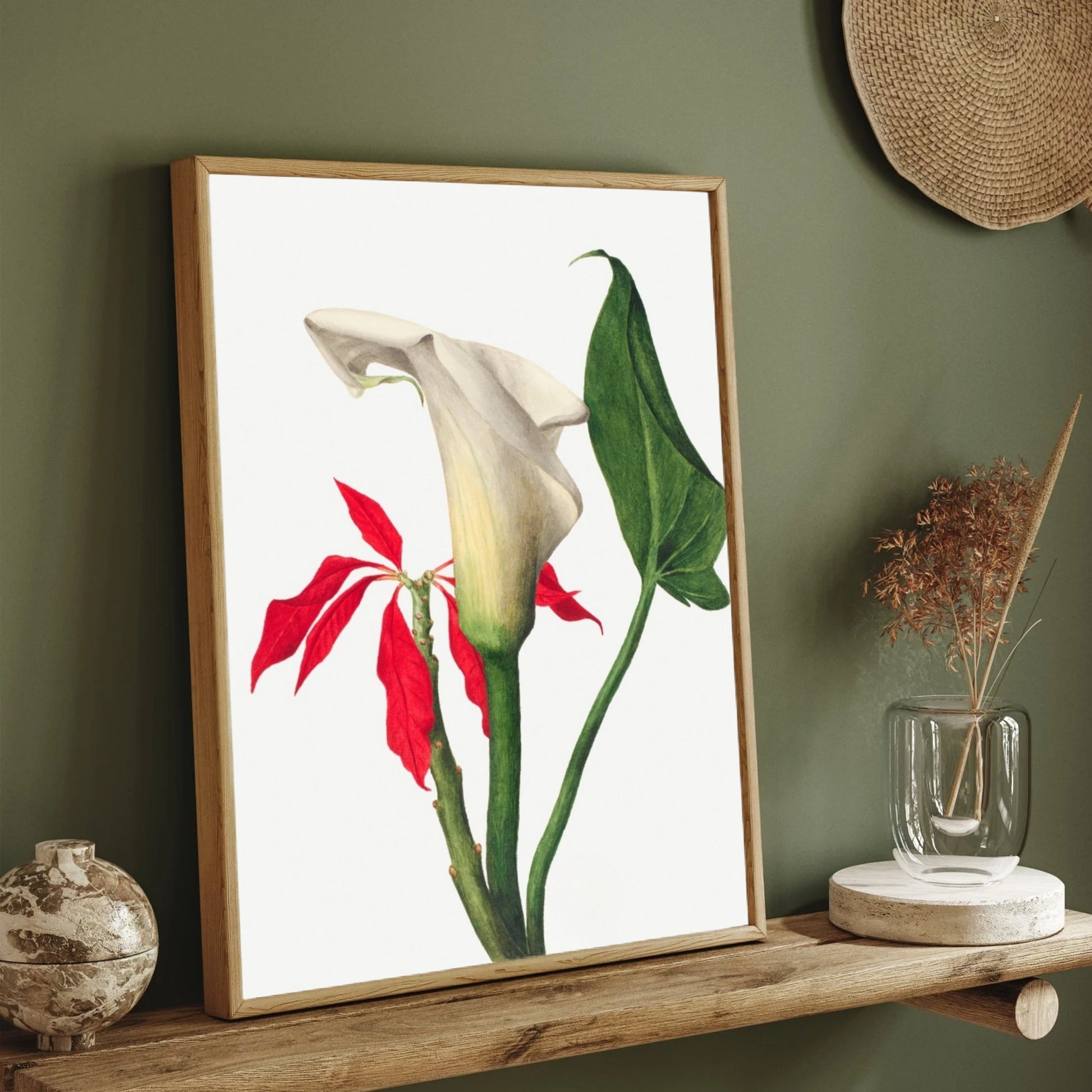 Ethereal Harmony – Botanical Wall Art Print 2 : 3 Vertical Premium Wall Art Canvas by MeriDeewar