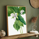 Ethereal Harmony – Green and White Botanical Wall Art Print 2 : 3 Vertical Premium Wall Art Canvas by MeriDeewar