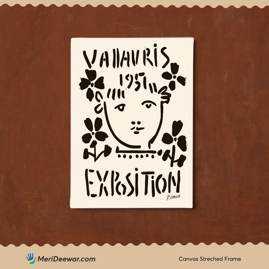 Expositon2 Poster by Pablo Picasso 3 : 4 Vertical New Premium Wall Art Canvas by MeriDeewar