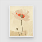 Expressive Poppy Flower Abstract Art – Wall Decor 3 : 4 Vertical New Premium Wall Art Canvas by MeriDeewar