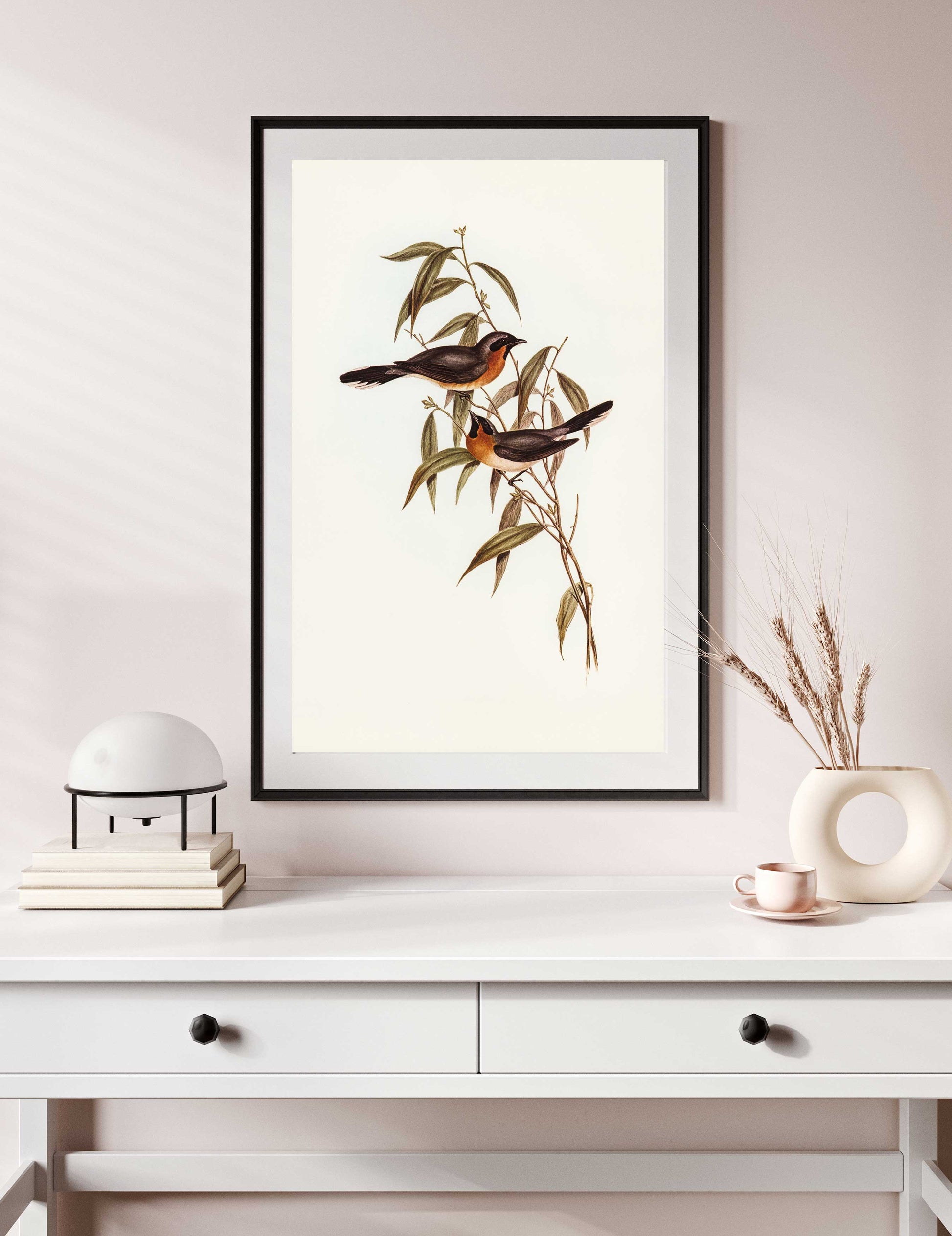 Exquisite Bird Scene Painting - Elevate Your Walls 2 : 3 Vertical Premium Wall Art Canvas by MeriDeewar