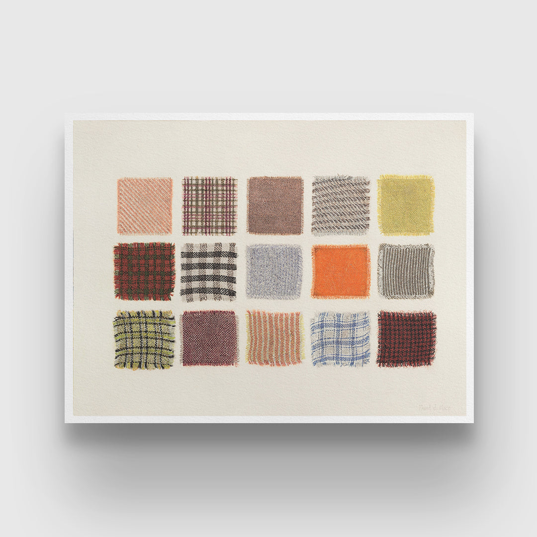 Factory cloth samples By Frank J. Mace 3 : 4 Horizontal New Premium Wall Art Canvas by MeriDeewar