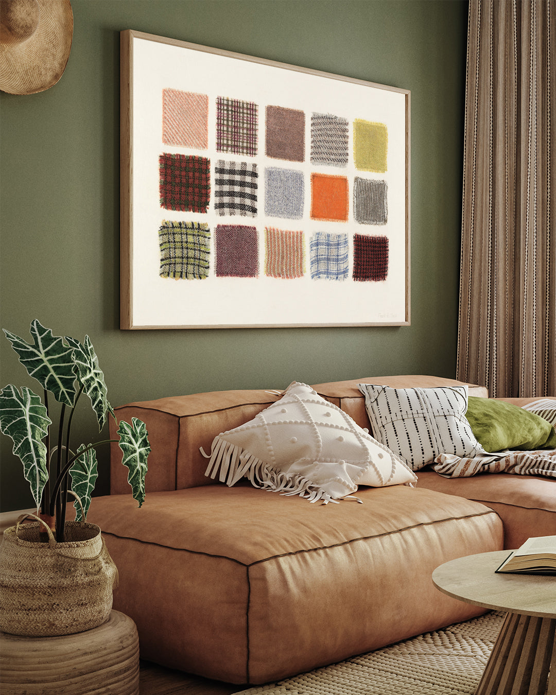 Factory cloth samples By Frank J. Mace 3 : 4 Horizontal New Premium Wall Art Canvas by MeriDeewar