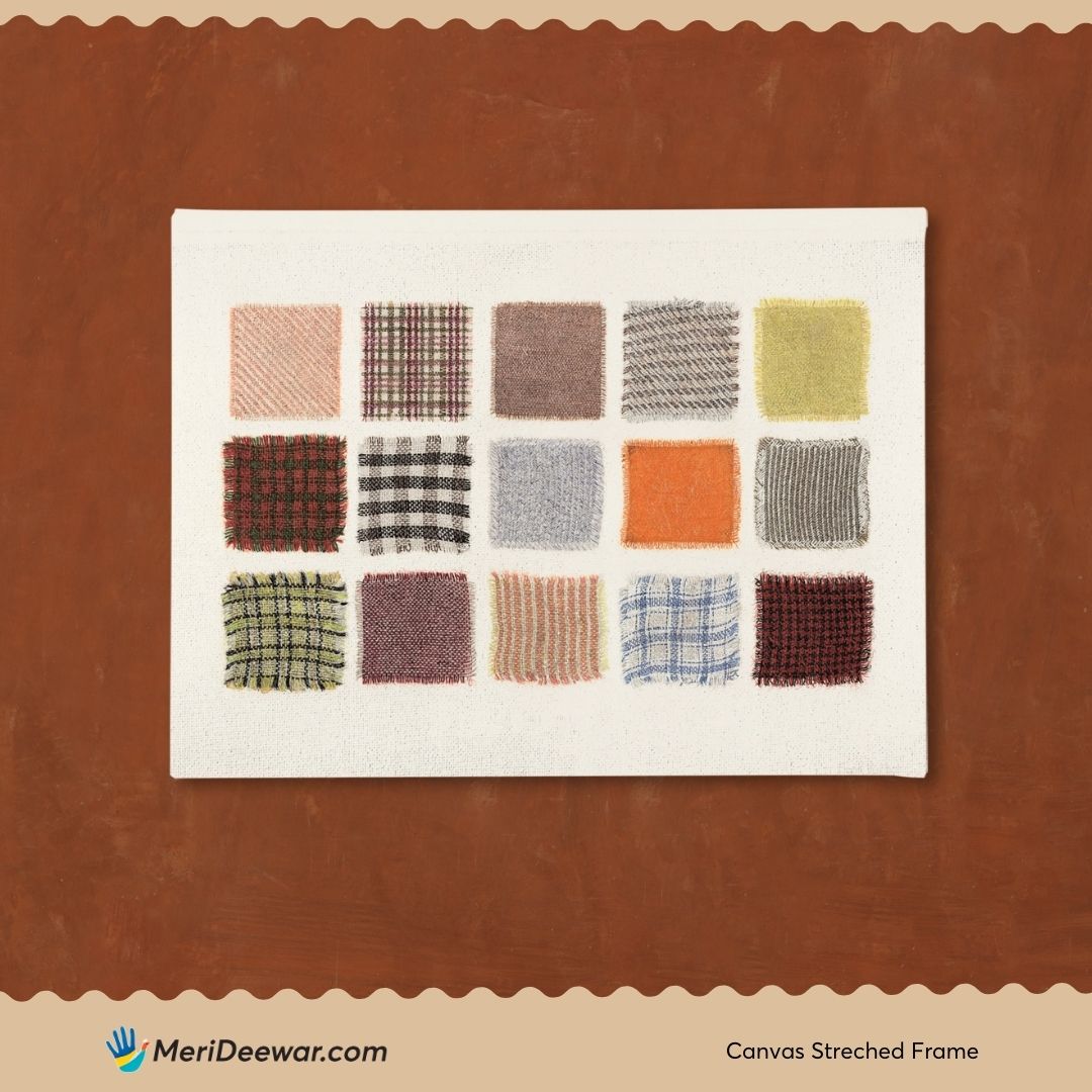 Factory cloth samples By Frank J. Mace 3 : 4 Horizontal New Premium Wall Art Canvas by MeriDeewar