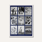 Family Heritage 9-Photo  Collage Frame | Customized Classic Black & White Prints custom Premium Wall Art Canvas by MeriDeewar