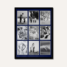 Family Heritage 9-Photo  Collage Frame | Customized Classic Black & White Prints custom Premium Wall Art Canvas by MeriDeewar