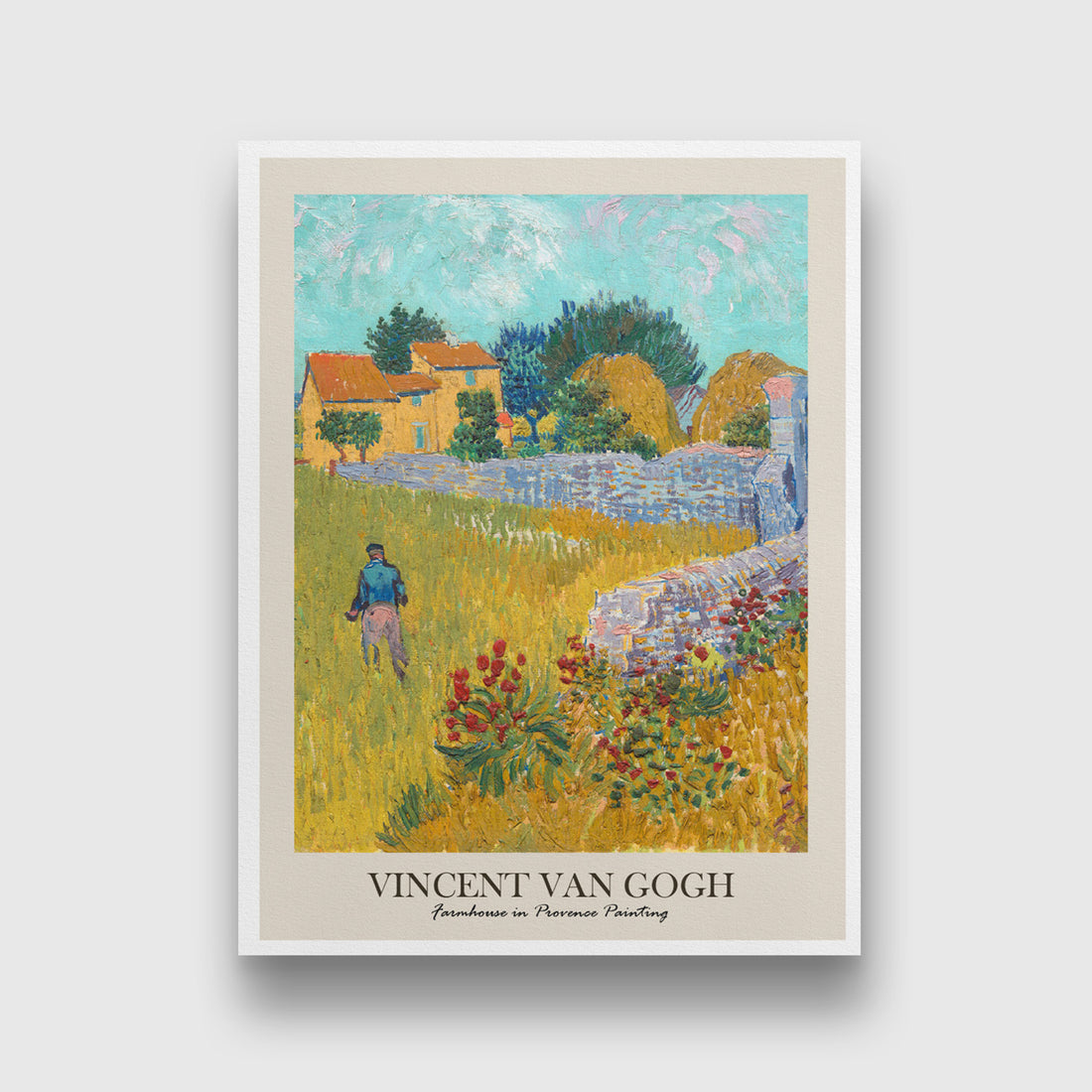 Farmhouse in Provence Painting by Vincent Van Gogh 3 : 4 Vertical New Premium Wall Art Canvas by MeriDeewar