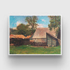 Farmyard with Ducks and Chickens by Winslow Homer 3 : 4 Horizontal New Premium Wall Art Canvas by MeriDeewar