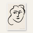 Fauvist Henri Matisse Female Portrait Illustration Poster | Vertical White Framed Wall Art 2 : 3 Vertical Premium Wall Art Canvas by MeriDeewar