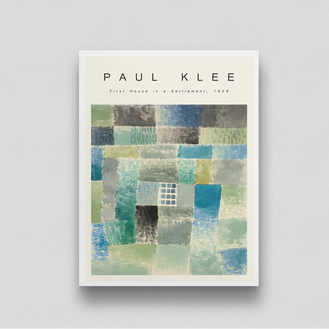 First House in a Settlement by Paul Klee 3 : 4 Vertical New Premium Wall Art Canvas by MeriDeewar