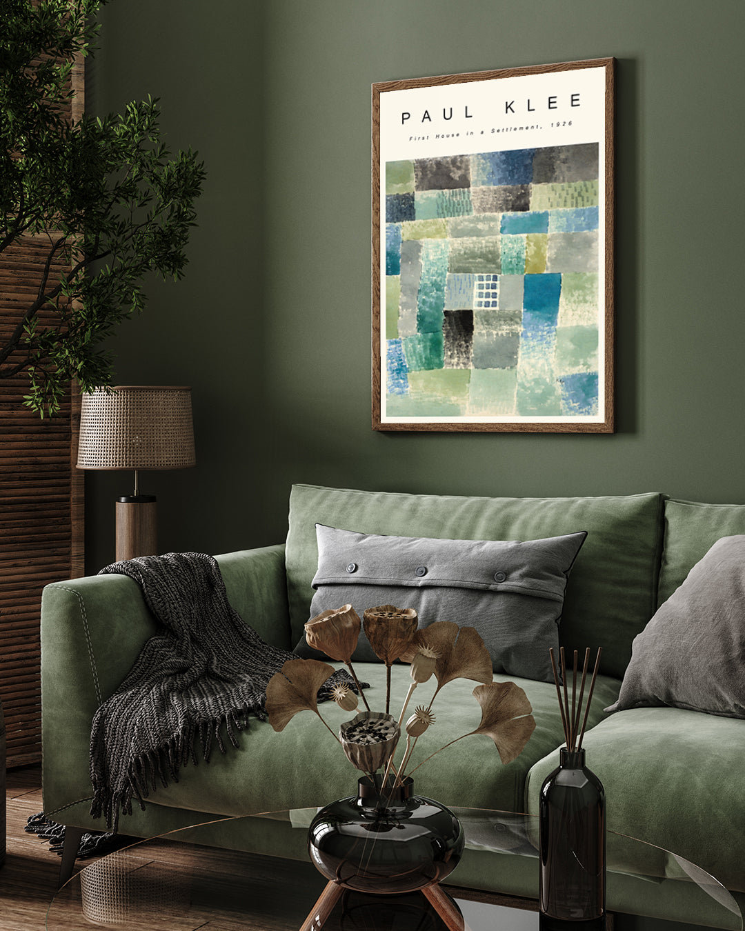 First House in a Settlement by Paul Klee 3 : 4 Vertical New Premium Wall Art Canvas by MeriDeewar