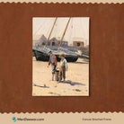 Fisherman Kids on the Beach /A Basket of Clams by Winslow Homer 3 : 4 Vertical New Premium Wall Art Canvas by MeriDeewar