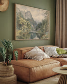 Fishing on the River Painting 3 : 4 Horizontal New Premium Wall Art Canvas by MeriDeewar