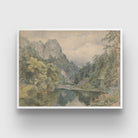 Fishing on the River Painting 3 : 4 Horizontal New Premium Wall Art Canvas by MeriDeewar