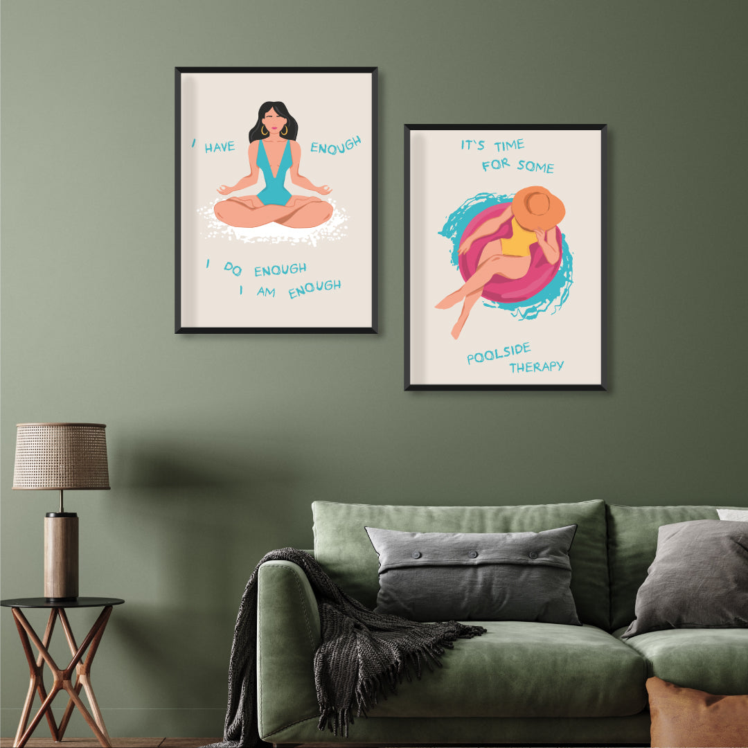 Fitness Women empowerment Quotes 3 : 4 Vertical New Premium Wall Art Canvas by MeriDeewar