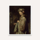 Flora Painting by Rembrandt | Classic Portrait Wall Art for Living Room | Giclée Fine Art Print 3 : 4 Vertical Premium Wall Art Canvas by MeriDeewar