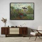Floral Garden Painting for Living Room | Monet Scenery Wall Art | MeriDeewar 4 : 3 Horizontal Premium Wall Art Canvas by MeriDeewar