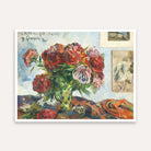 Floral Painting for Living Room | Peonies by Paul Gauguin | Vintage Wall Art Print 4 : 3 Horizontal Premium Wall Art Canvas by MeriDeewar