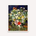 Floral Painting for Living Room – Van Gogh Bouquet of Flowers in a Vase | Wall Art for Home Decor 3 : 4 Vertical Premium Wall Art Canvas by MeriDeewar