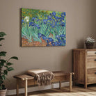 Floral Painting for Living Room – Van Gogh Irises Garden | Wall Art for Home Decor 4 : 3 Horizontal Premium Wall Art Canvas by MeriDeewar