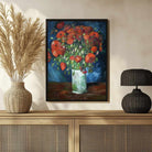 Floral Painting for Living Room | Van Gogh Red Poppies Wall Art | MeriDeewar 3 : 4 Vertical Premium Wall Art Canvas by MeriDeewar
