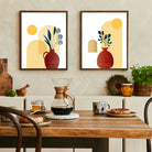 Flower And Leaf ArtWork Set Of 2 Walls Premium Wall Art Canvas by MeriDeewar