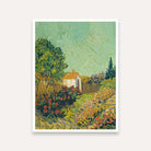 Flower Garden Scenery Painting for Living Room | Nature Wall Art | Giclée Print 3 : 4 Vertical Premium Wall Art Canvas by MeriDeewar