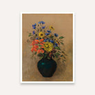 Flower Vase Painting for Living Room | Wildflowers by Odilon Redon | Floral Wall Art 4 :5 Vertical Premium Wall Art Canvas by MeriDeewar