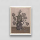 Flower Vintage Painting 3 : 4 Vertical New Premium Wall Art Canvas by MeriDeewar