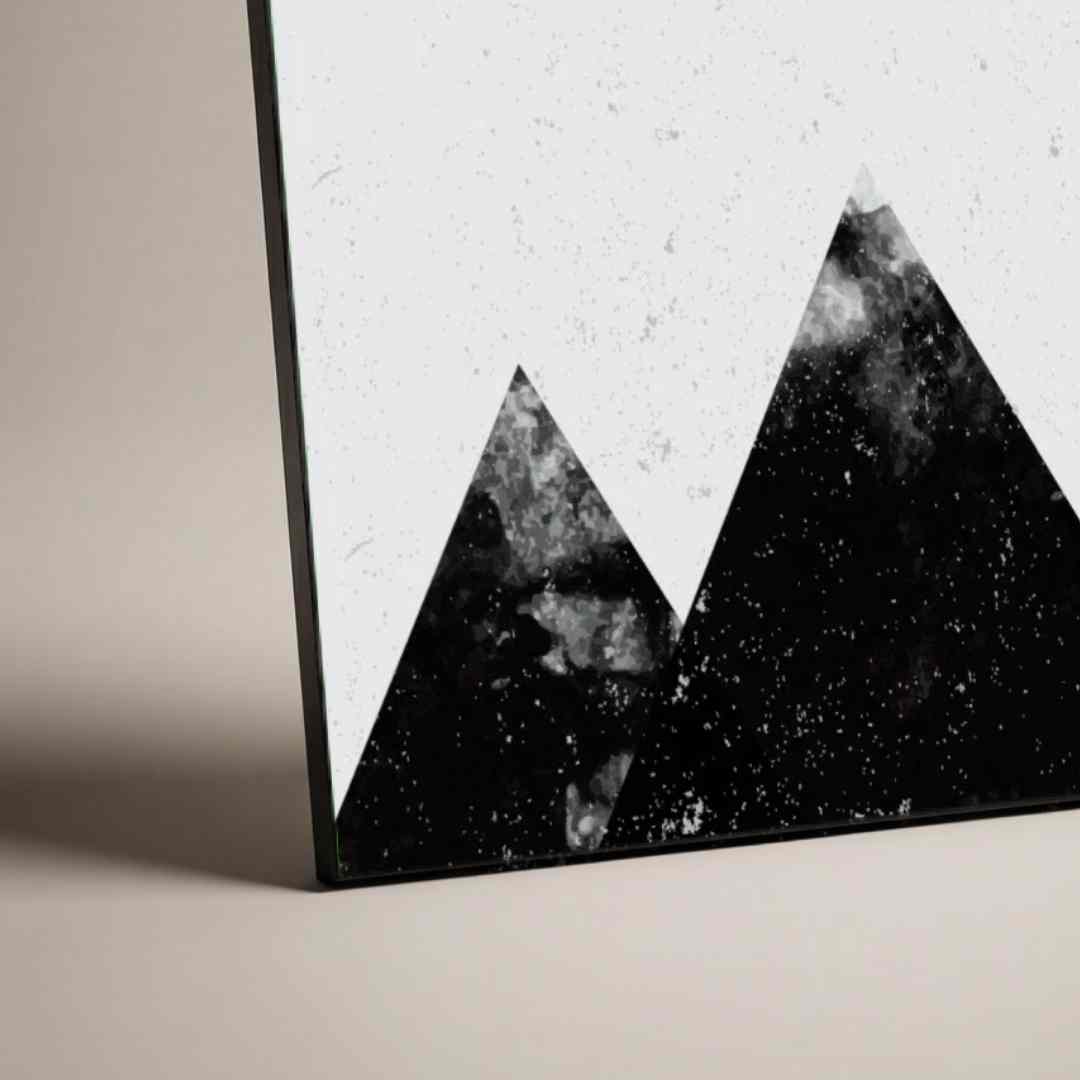 "Follow the Mountains" Scandinavian Minimalist Poster | Vertical Borderless Art Frame Poster Premium Wall Art Canvas by MeriDeewar