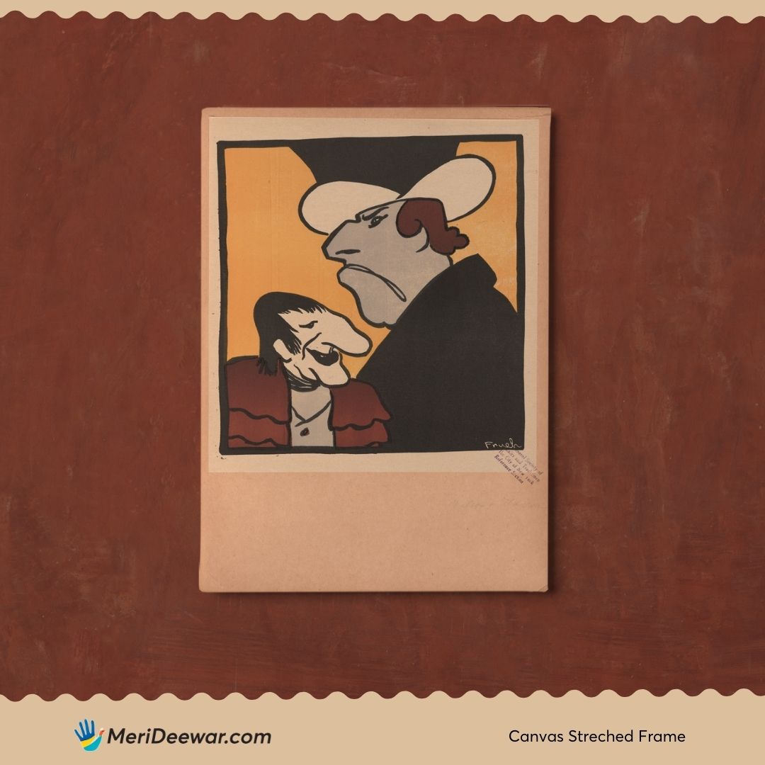 Francis Wilson and De Wolf Hopper Poster by  Lieber and Lewis 3 : 4 Vertical New Premium Wall Art Canvas by MeriDeewar