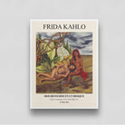 Frida Kahlo Dos Desnudos en un Bosque Product Painting 3 : 4 Vertical New Premium Wall Art Canvas by MeriDeewar