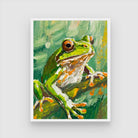 Frog Abstract Painting: Artistic Touch for Modern Spaces 3 : 4 Vertical New Premium Wall Art Canvas by MeriDeewar