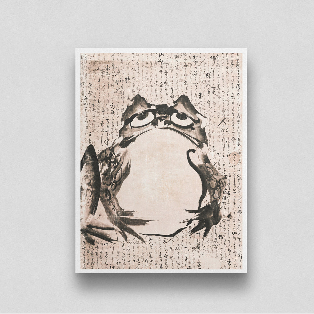 Frog Vintage Art by Getsuju 3 : 4 Vertical New Premium Wall Art Canvas by MeriDeewar