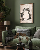 Frog Vintage Art by Getsuju 3 : 4 Vertical New Premium Wall Art Canvas by MeriDeewar