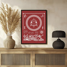 Ganesh Pooja Warli Painting: Unique Indian Art Decor 3 : 4 Vertical New Premium Wall Art Canvas by MeriDeewar
