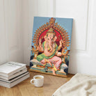 Ganesha Painting for Home by Raja Ravi Varma | Spiritual Wall Art for Living Room & Pooja Room 3 : 4 Vertical Premium Wall Art Canvas by MeriDeewar