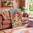 Ganesha Painting for Home by Raja Ravi Varma | Spiritual Wall Art for Living Room & Pooja Room 3 : 4 Vertical Premium Wall Art Canvas by MeriDeewar