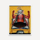 Ganesha Painting for Home | Kalighat Style Ganesh Playing Dhol | Spiritual Wall Art India 3 : 4 Vertical Premium Wall Art Canvas by MeriDeewar