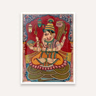 Ganesha Painting for Home | Traditional Kalamkari Style Wall Art | Spiritual Decor 4 :5 Vertical Premium Wall Art Canvas by MeriDeewar