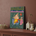 Ganesha's Royal Procession: A Journey of Divine Blessings 2 : 3 Vertical Premium Wall Art Canvas by MeriDeewar