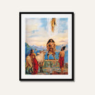 Gangawataran Painting – Raja Ravi Varma Indian Mythology Wall Art | MeriDeewar 3 : 4.2 Vertical Premium Wall Art Canvas by MeriDeewar