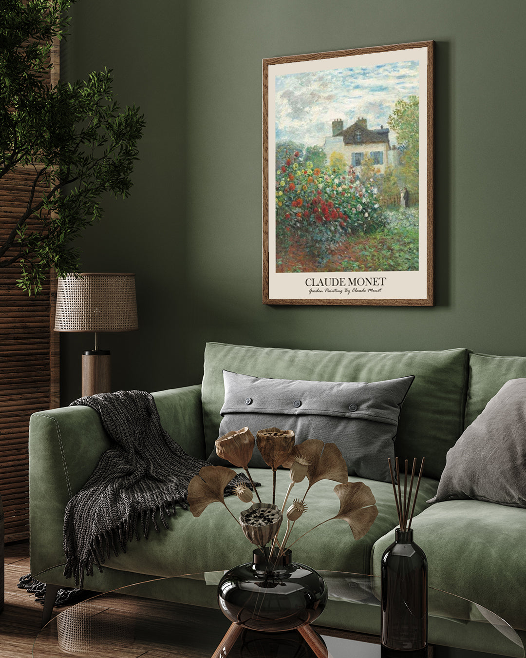 Garden Painting by Claude Monet 3 : 4 Vertical New Premium Wall Art Canvas by MeriDeewar