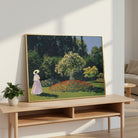 Garden Scenery Painting for Living Room | Claude Monet Woman in Garden | MeriDeewar 4 : 3 Horizontal Premium Wall Art Canvas by MeriDeewar