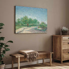 Garden Scenery Painting for Living Room | Van Gogh Rose Bush | Nature Wall Art India 3 : 2 Horizontal Premium Wall Art Canvas by MeriDeewar